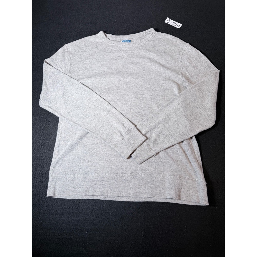 J.Crew Womens Gray 100% Cotton Long Sleeve Crewneck T-Shirt Style 03364 Size M